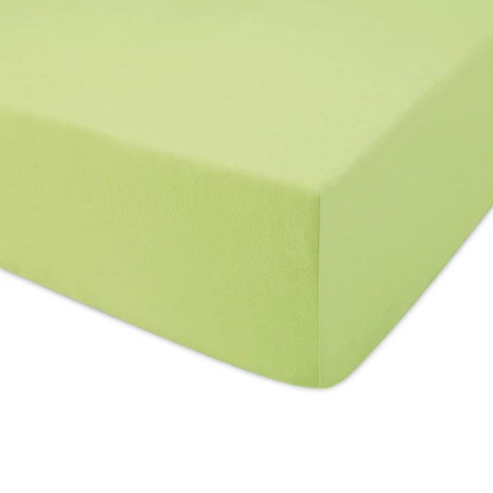 Prześcieradło jersey kolor limonka z gumką 120x200