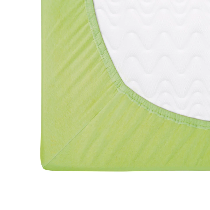 Prześcieradło jersey kolor limonka z gumką 120x200