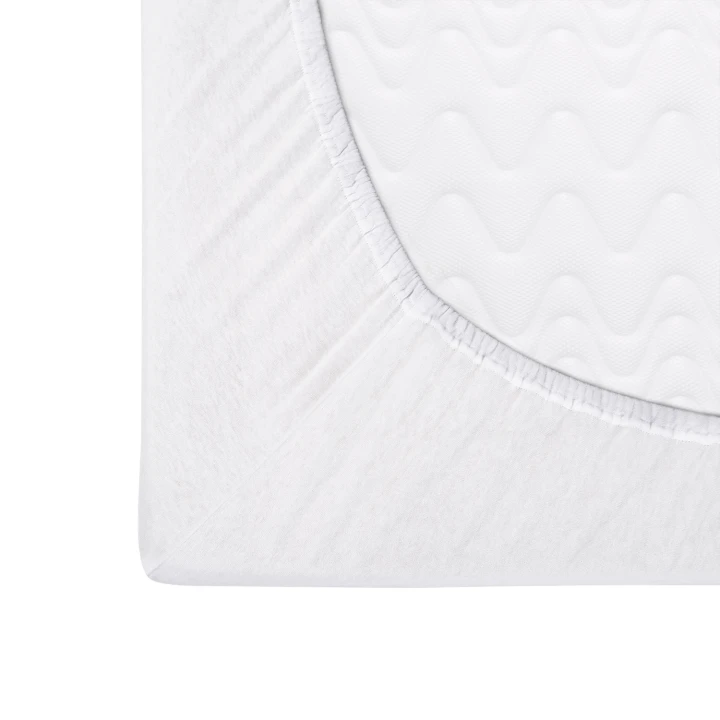 Prześcieradło jersey z gumką białe 120x200 PREMIUM