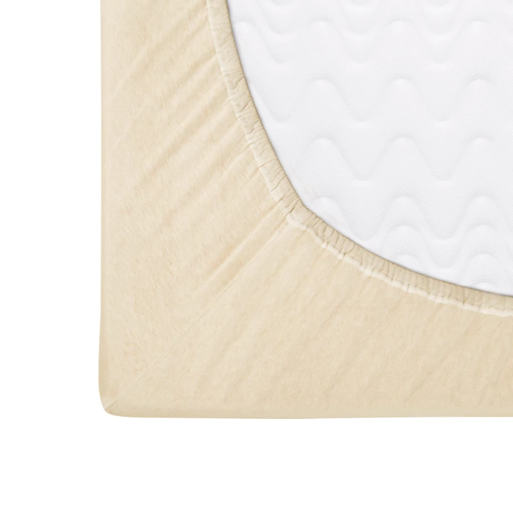 Prześcieradło jersey z gumką jasny beż 140x200 PREMIUM