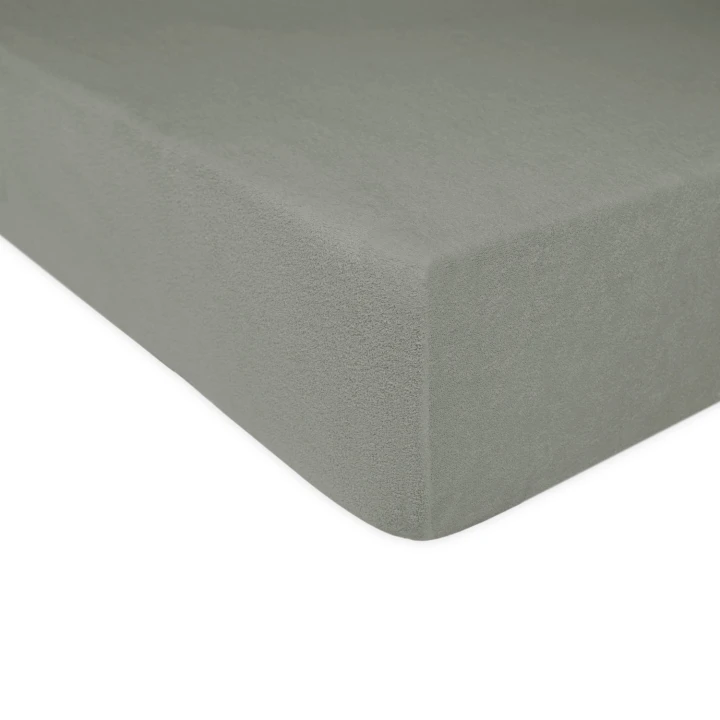 Prześcieradło frotte z gumką w kolorze szarym 160x200 PREMIUM