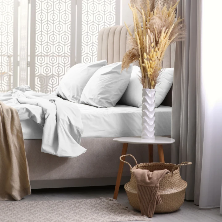 Prześcieradło frotte z gumką w kolorze białym 180x200 PREMIUM