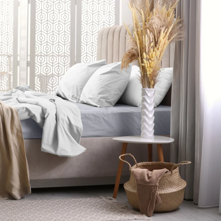 Prześcieradło frotte z gumką w kolorze popiel 220x200 PREMIUM