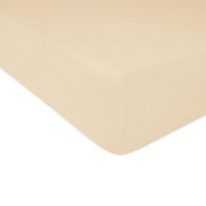 Prześcieradło frotte z gumką jasny beż 220x200 PREMIUM