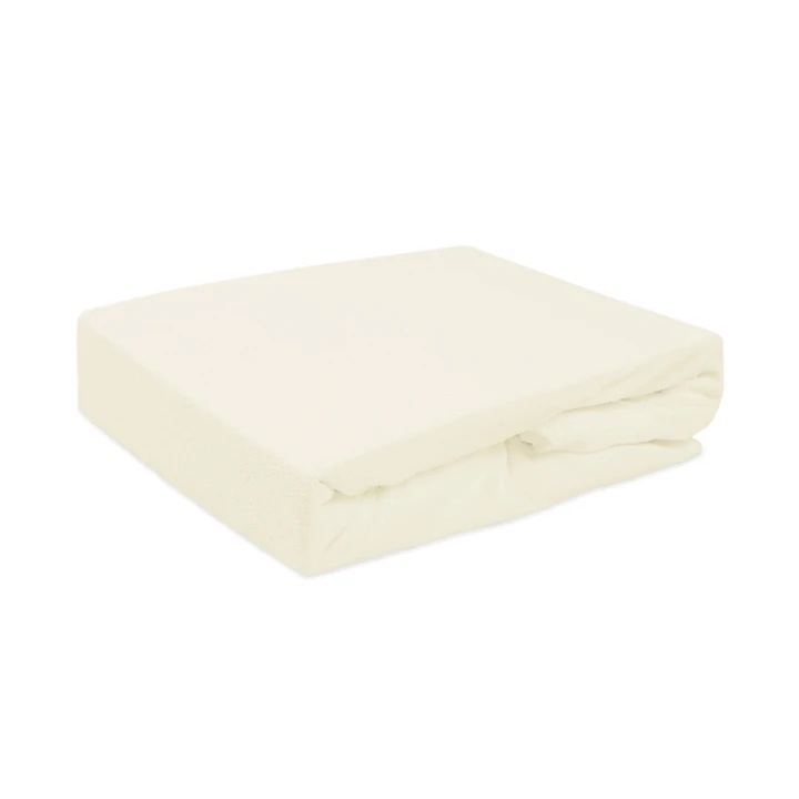 Prześcieradło frotte z gumką 220x200 kolor ecru PREMIUM