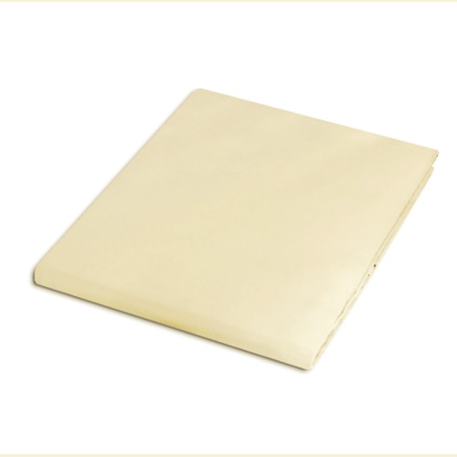 Satynowe prześcieradło bawełniane kremowe 200x220 OEKO-TEX®