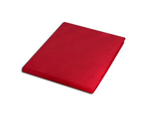 Prześcieradło satynowe 100% bawełna czerwone 200x220 OEKO-TEX bez gumki