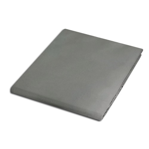 Prześcieradło satynowe bawełniane bez gumki 200x220 popielate OEKO-TEX