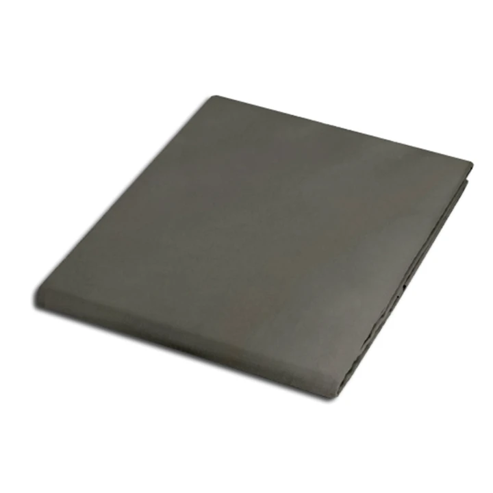 Prześcieradło satynowe 100% bawełna bez gumki 200x220 szare OEKO-TEX