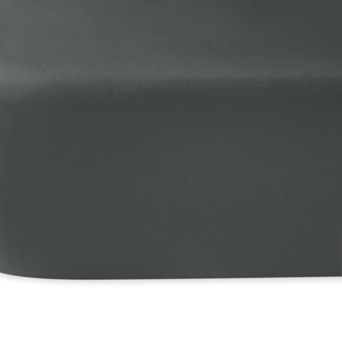 Prześcieradło satynowe 100% bawełna bez gumki 200x220 szare OEKO-TEX