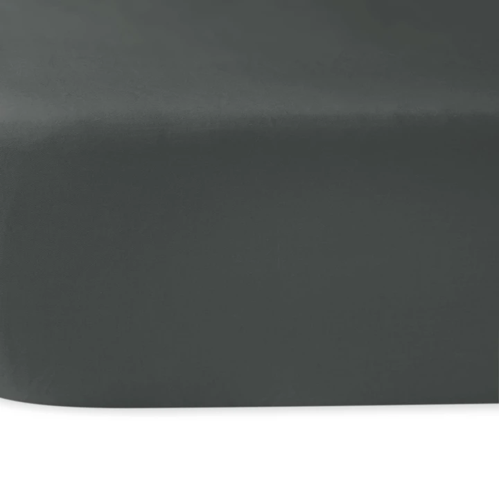 Prześcieradło satynowe 100% bawełna bez gumki 200x220 szare OEKO-TEX