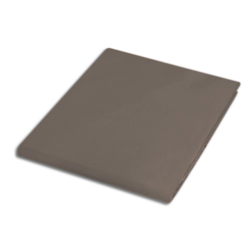 Prześcieradło satyna bawełniana kolor brąz sepia 200x220