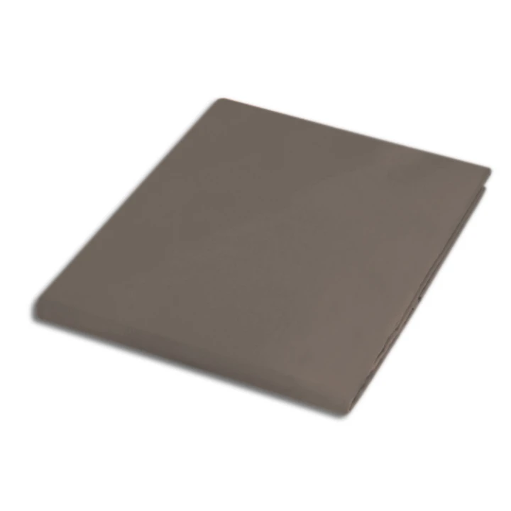 Prześcieradło satyna bawełniana kolor brąz sepia 200x220