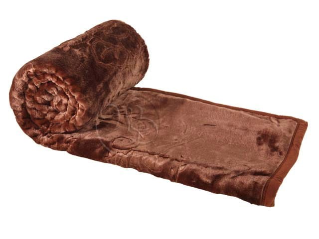 Koc-Elway-brązowy-tłoczony-rozmiar-160x210-cm.