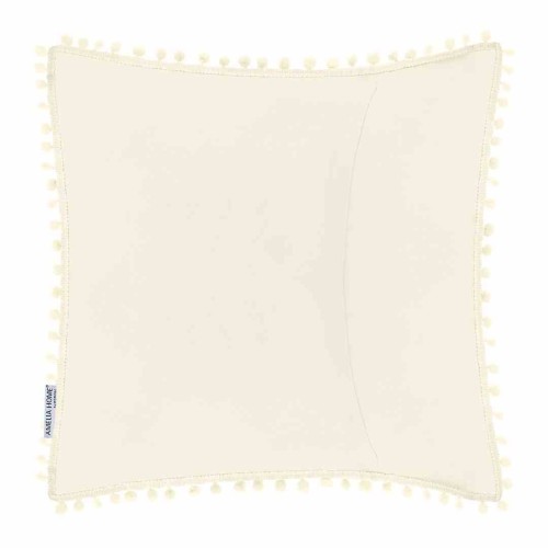 Komplet poszewek dekoracyjnych Meadore kremowych 45x45 cm 2 sztuki z pomponami
