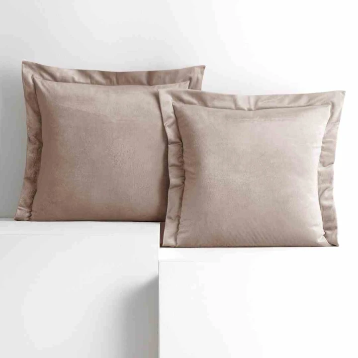 RESTILO poszewka dekoracyjna Velvet jasny beż 45x45 2 szt. glamour