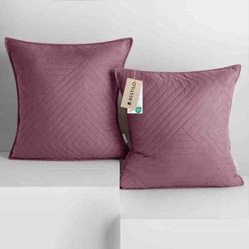 Poszewki dekoracyjne Softa fioletowe 45x45 cm 2 szt. glamour z lamówką