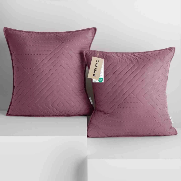 Poszewki dekoracyjne Softa fioletowe 45x45 cm 2 szt. glamour z lamówką