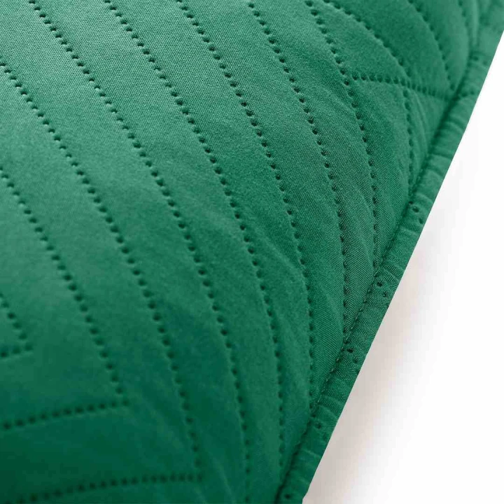 Poszewki dekoracyjne Softa butelkowa zieleń 45x45 2 szt glamour tłoczone lamówka