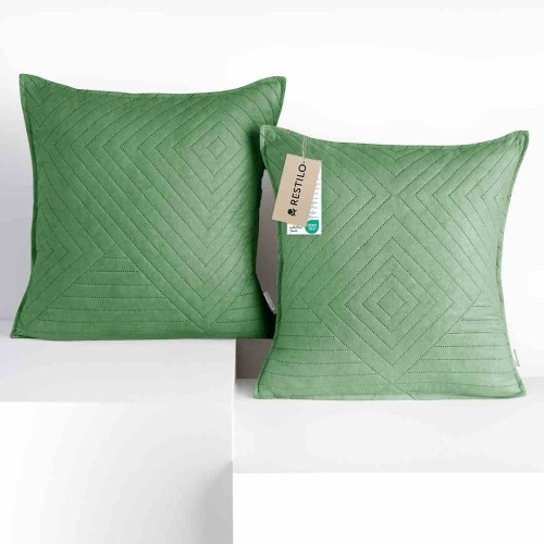 Poszewki dekoracyjne Softa zielone 45x45 cm 2 szt. tłoczone glamour