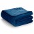 Narzuta LAILA 200x220 indygo velvet dwustronna glamour z lamówką