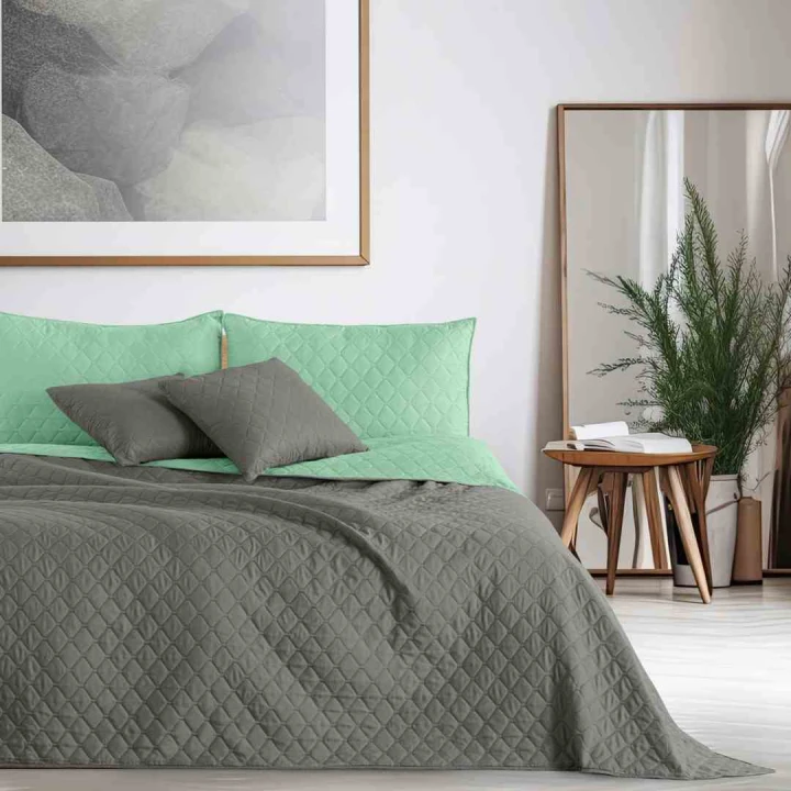 Narzuta Axel 200x220 miętowo-szara