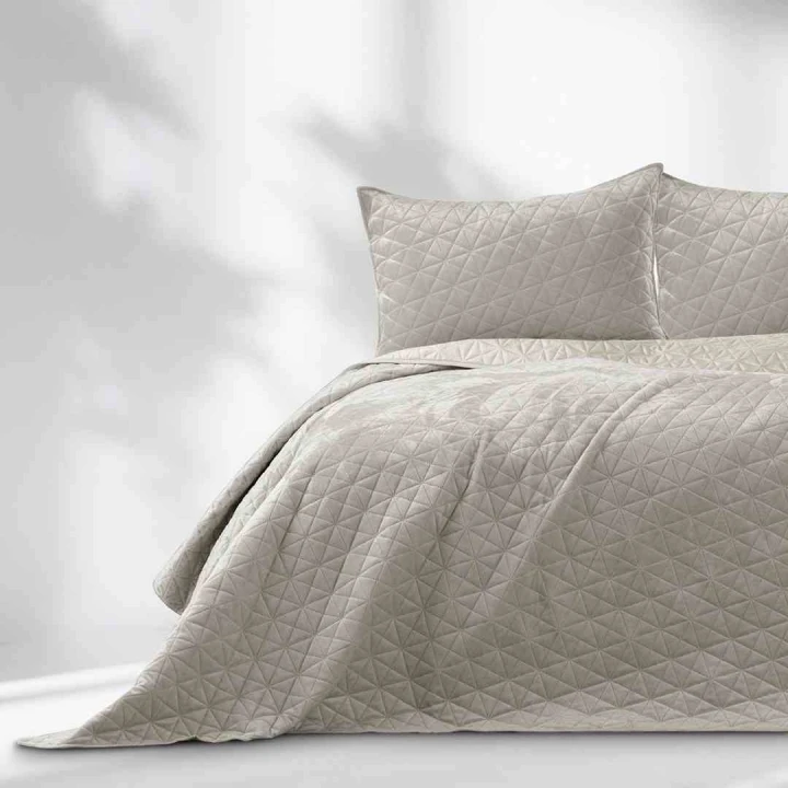 Narzuta LAILA 200x220 beżowa velvet
