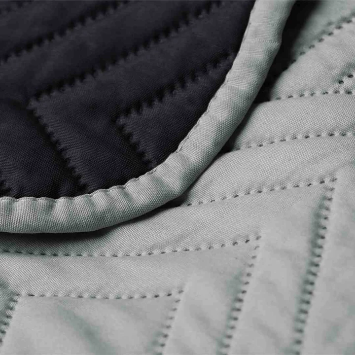 Narzuta SOFTA 200x220 czarna/szara lekka gładka