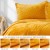 Narzuta LAILA musztardowa 220x240 velvet glamour dwustronna
