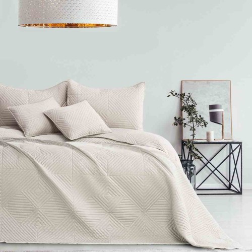Narzuta SOFTA 220x240 kremowa jasny beż elegancka dwustronna