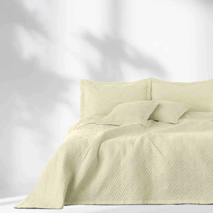 Narzuta OPHELIA beżowa 240x260 klasyczna dwustronna