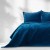 Narzuta LAILA velvet indygo 240x260 glamour dwustronna