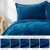 Narzuta LAILA velvet indygo 240x260 glamour dwustronna