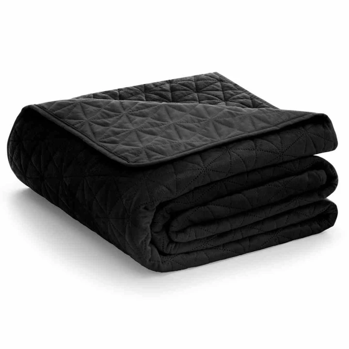 Narzuta Laila czarna glamour 240x260 dwustronna velvet