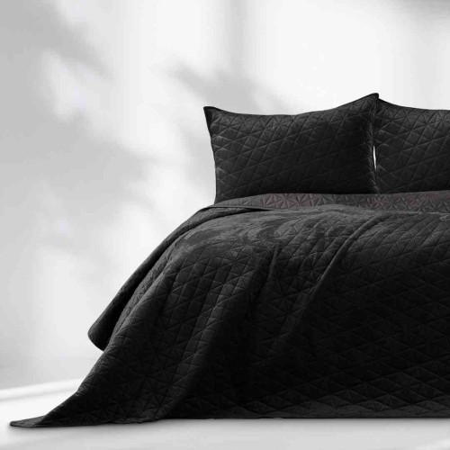 Narzuta na łóżko czarna glamour 260x280 velvet WitaDecor