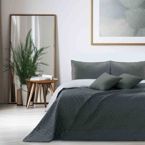 Narzuta na łóżko ALHAMBRA szara 170x270 dwustronna pikowana