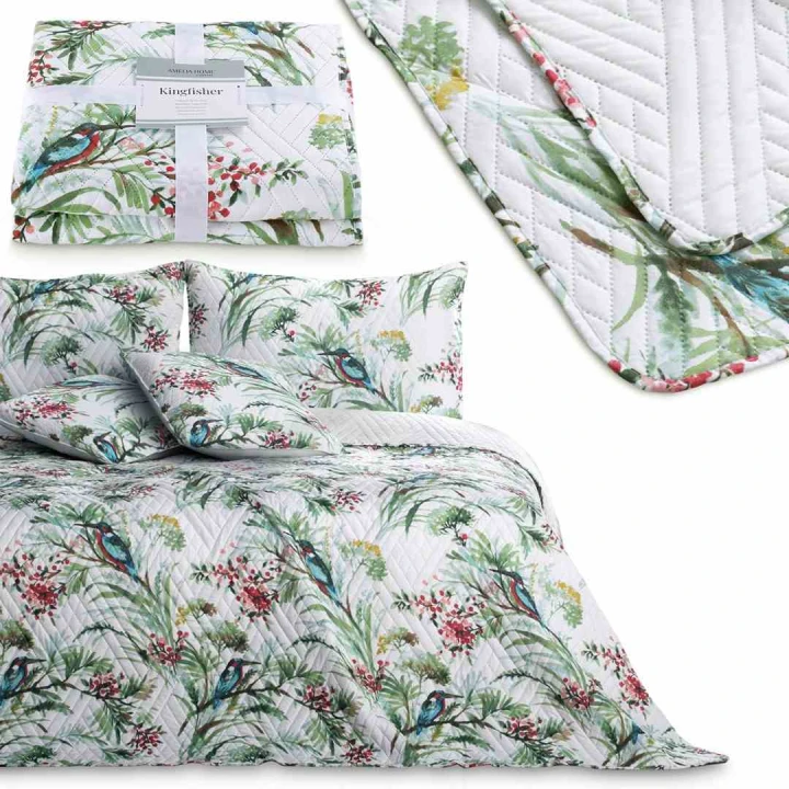Narzuta na łóżko Kingfisher 170x210 boho dwustronna