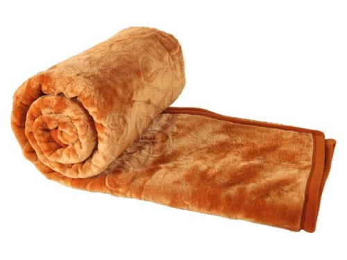 Koc Elway tłoczony 160x210 rudy