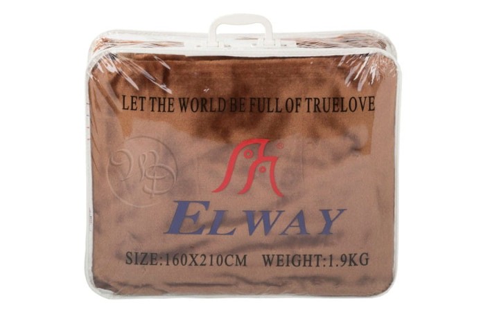 Koc Elway brązowy blady - walizka